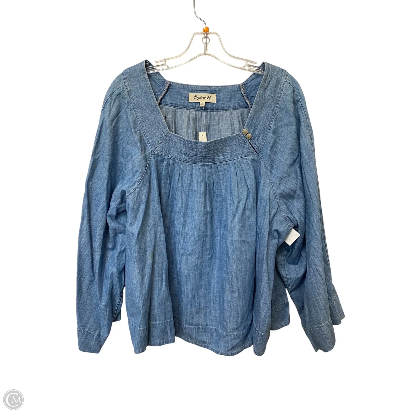 Top Long Sleeve By Madewell In Blue, Size: Xl
