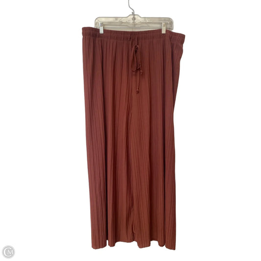 Pants Wide Leg By Clothes Mentor In Brown, Size: 3x