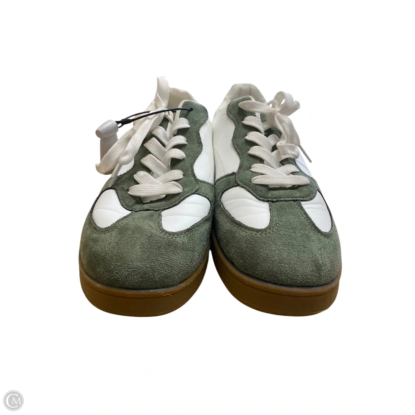 Shoes Flats By Clothes Mentor In Green & White, Size: 11