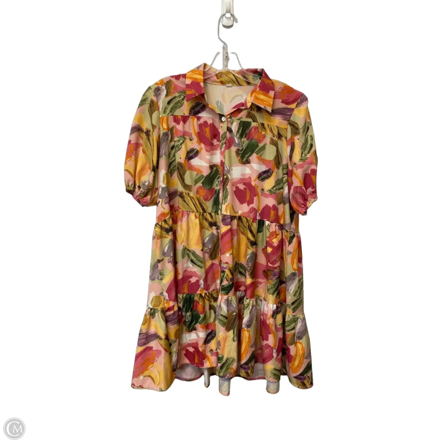 Dress Casual Short By Clothes Mentor In Floral Print, Size: L