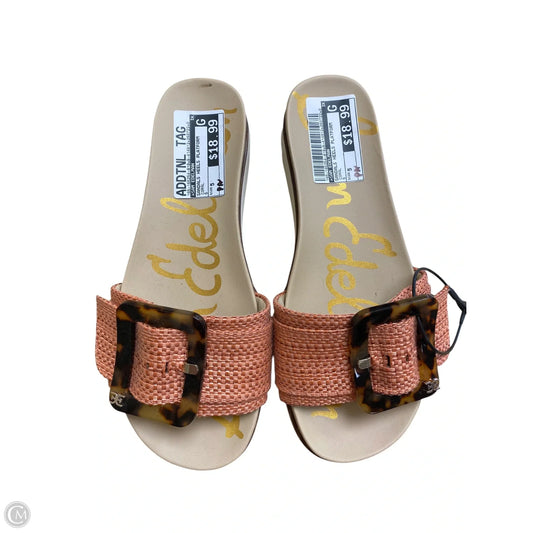 Sandals Heels Platform By Sam Edelman In Coral, Size: 5