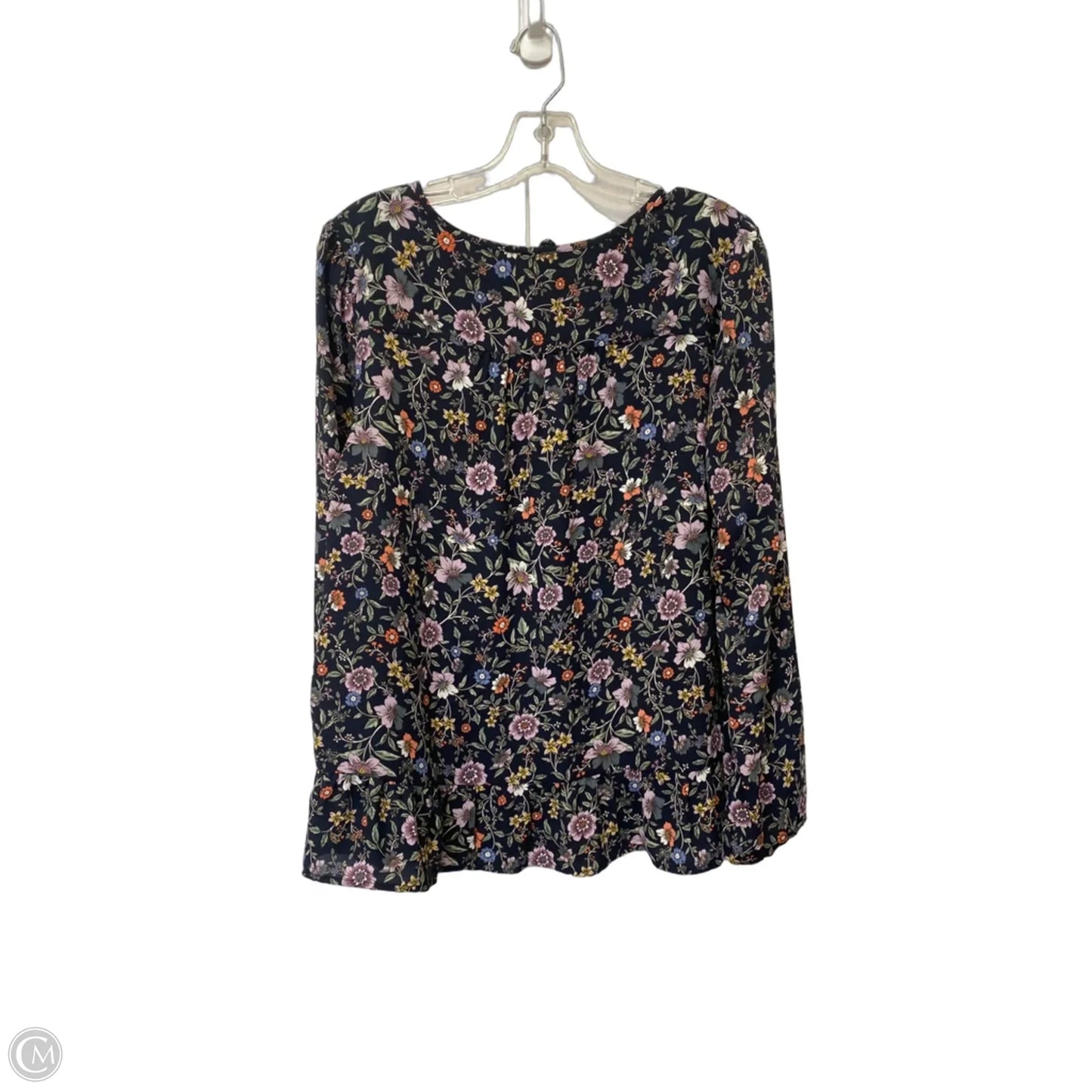 Top Long Sleeve By Loft In Floral Print, Size: M