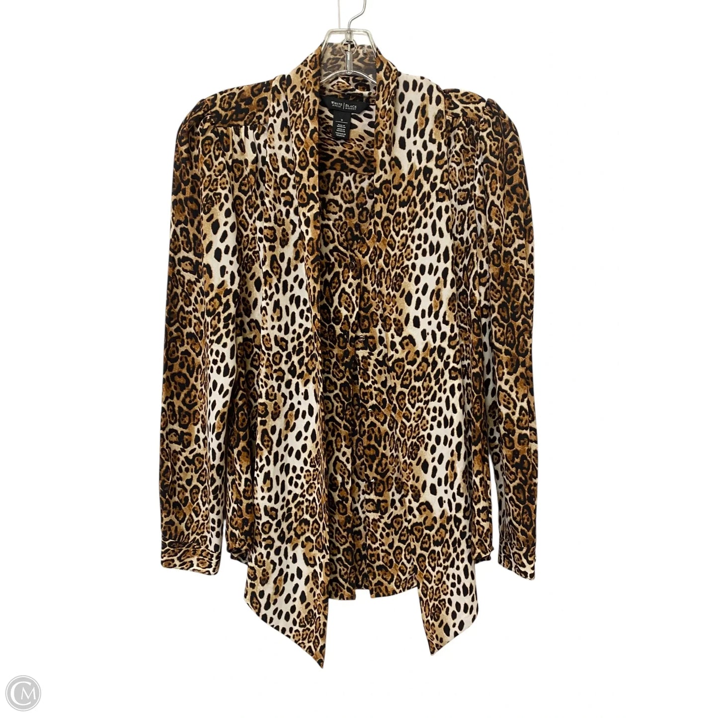 Top Long Sleeve By White House Black Market In Animal Print, Size: 0