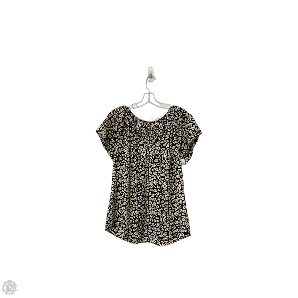 Top Short Sleeve By Clothes Mentor In Black, Size: M