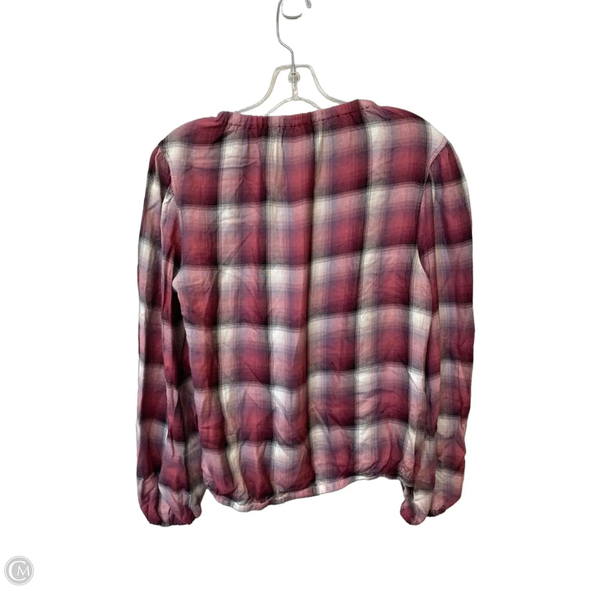 Top Long Sleeve By Cloth & Stone In Plaid Pattern, Size: S