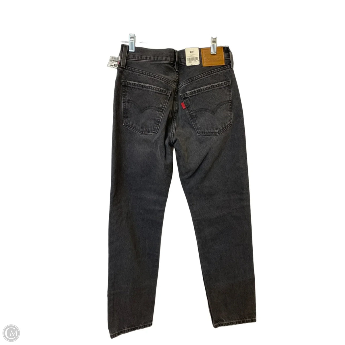 Jeans Straight By Levis In Black Denim, Size: 26