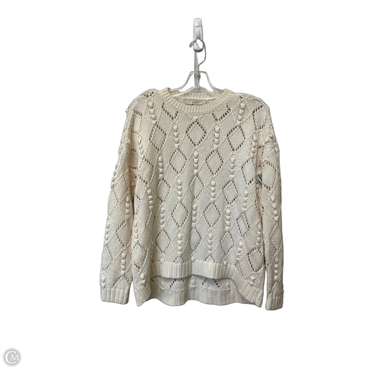 Sweater By Loft In White, Size: Lp