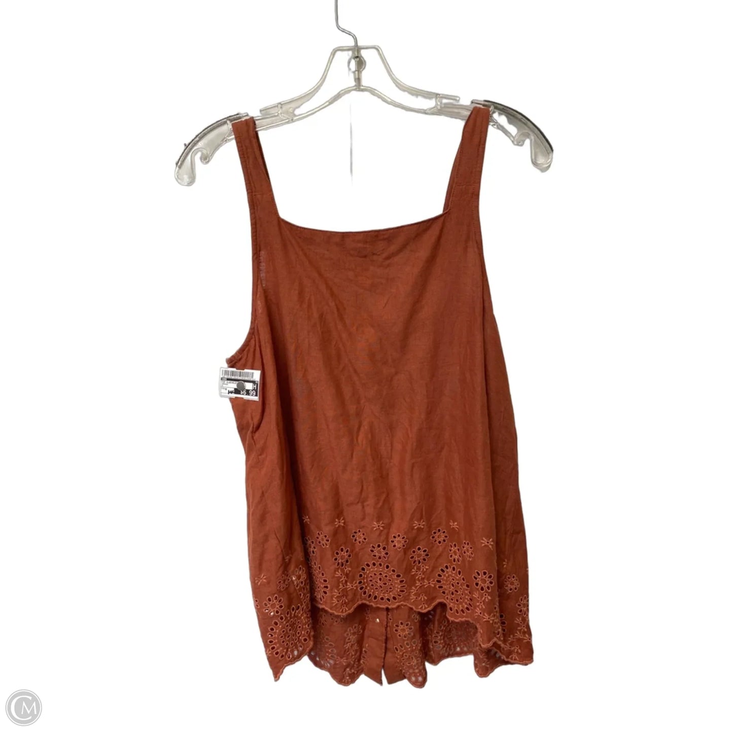 Top Sleeveless By Ana In Orange, Size: M