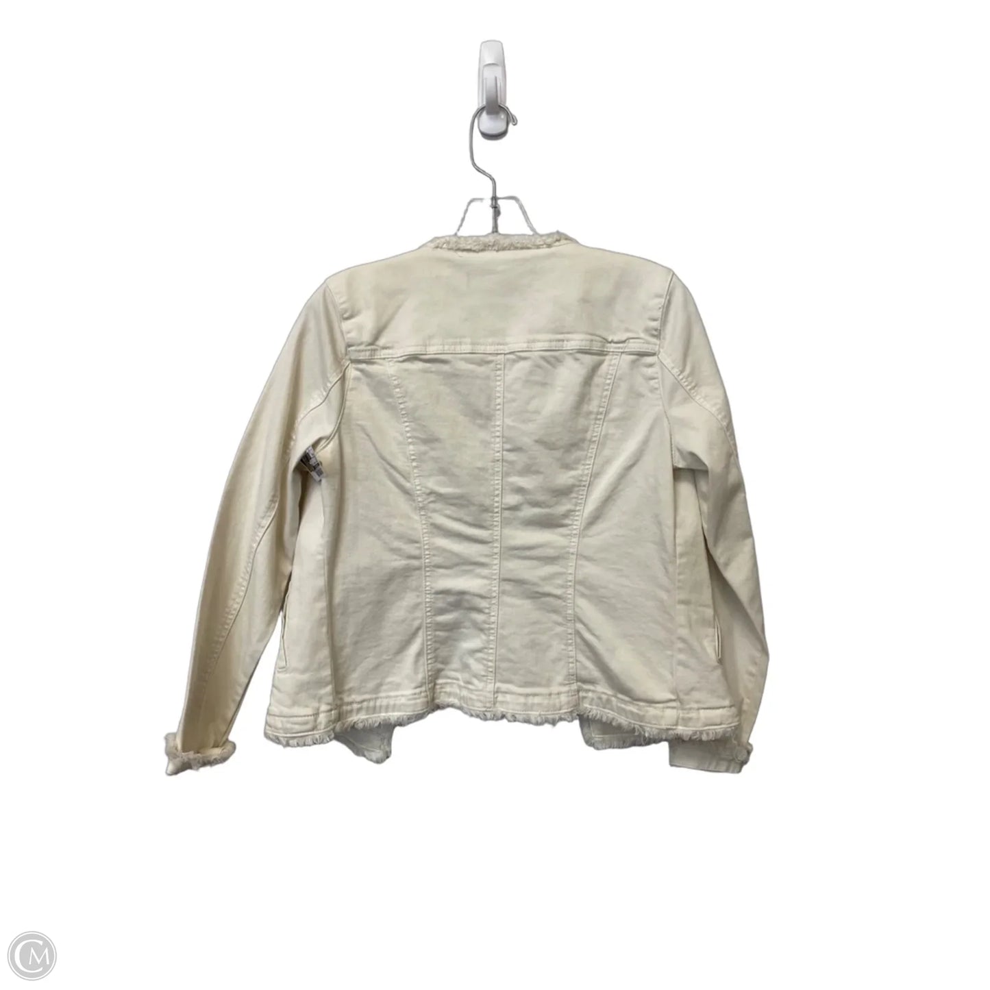 Jacket Denim By Clothes Mentor In White, Size: Xs
