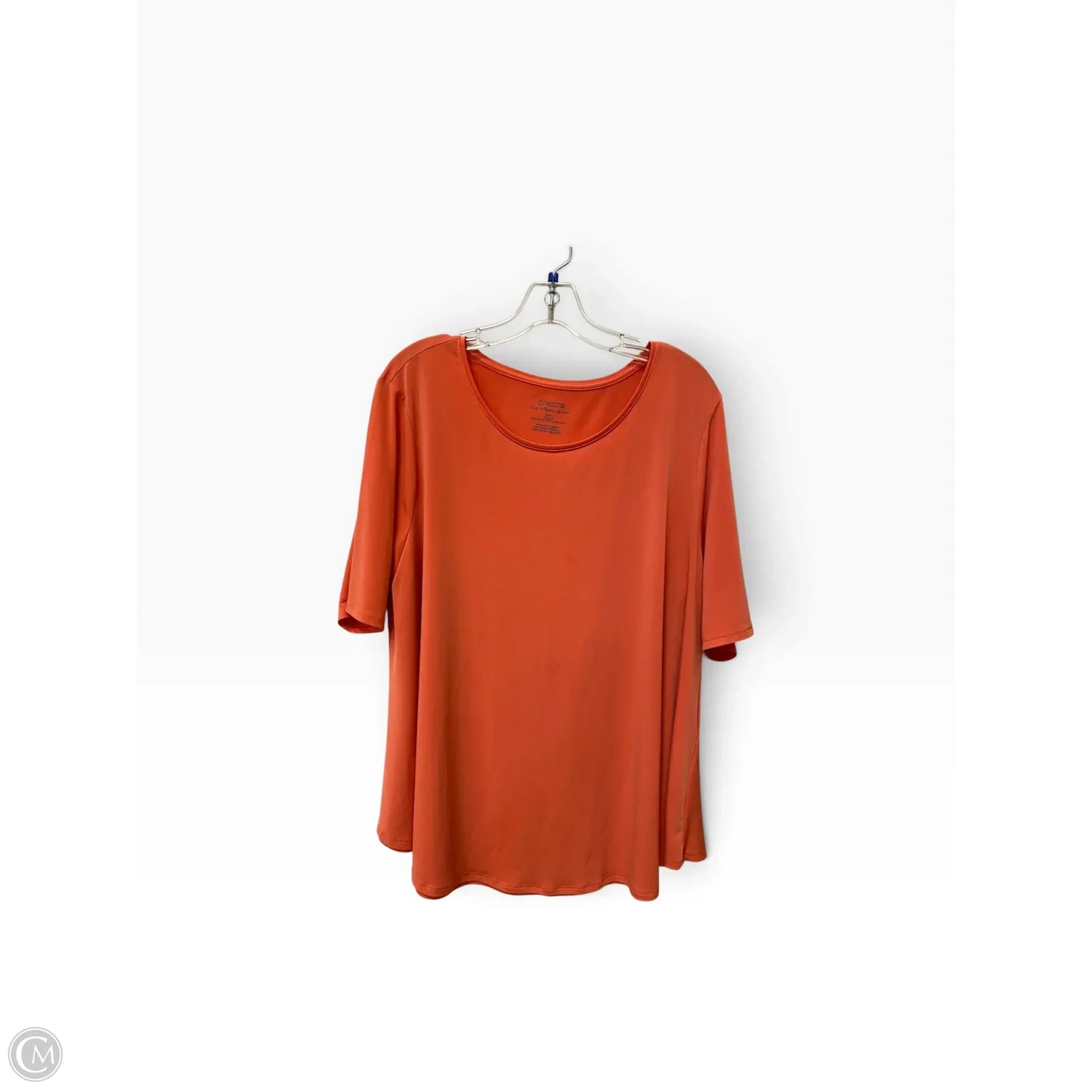 Top Short Sleeve By Chicos In Orange, Size: L