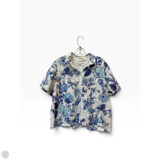 Top Short Sleeve By Chicos In Blue, Size: L