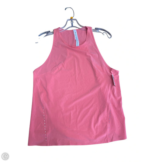 Athletic Tank Top By Lululemon In Pink, Size: 8