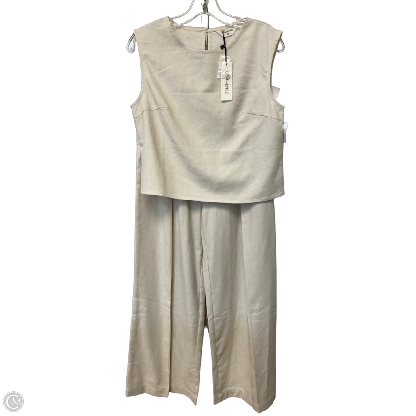 Pants Set 2pc By Commense In Cream, Size: Xs