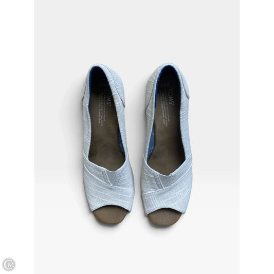 Shoes Heels Wedge By Toms In Cream, Size: 8.5