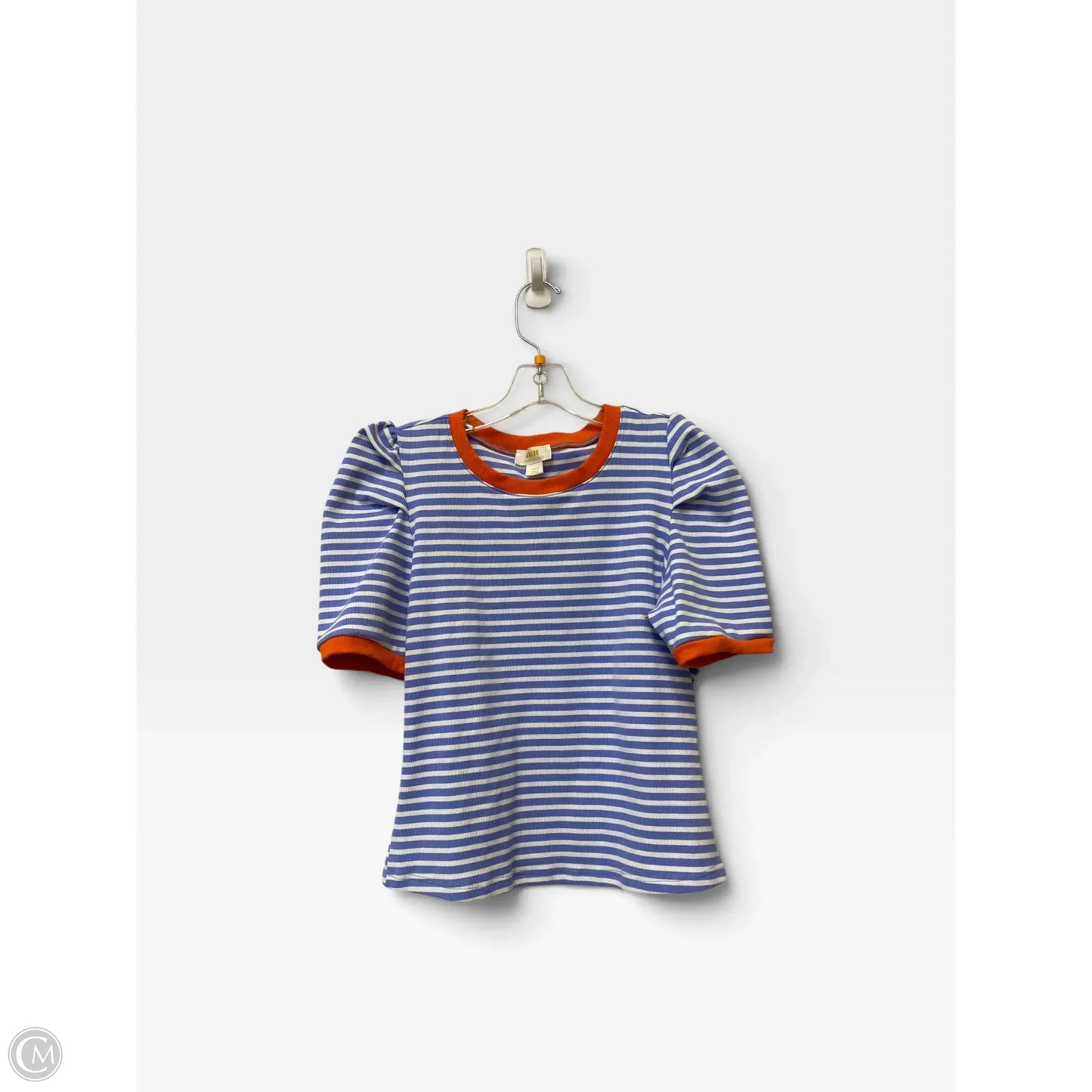 Top Short Sleeve By Maeve In Striped Pattern, Size: L