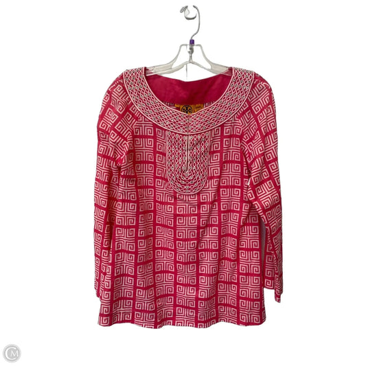 Top Long Sleeve Designer By Tory Burch In Pink, Size: 12