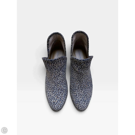 Boots Ankle Heels By Lucky Brand In Animal Print, Size: 8