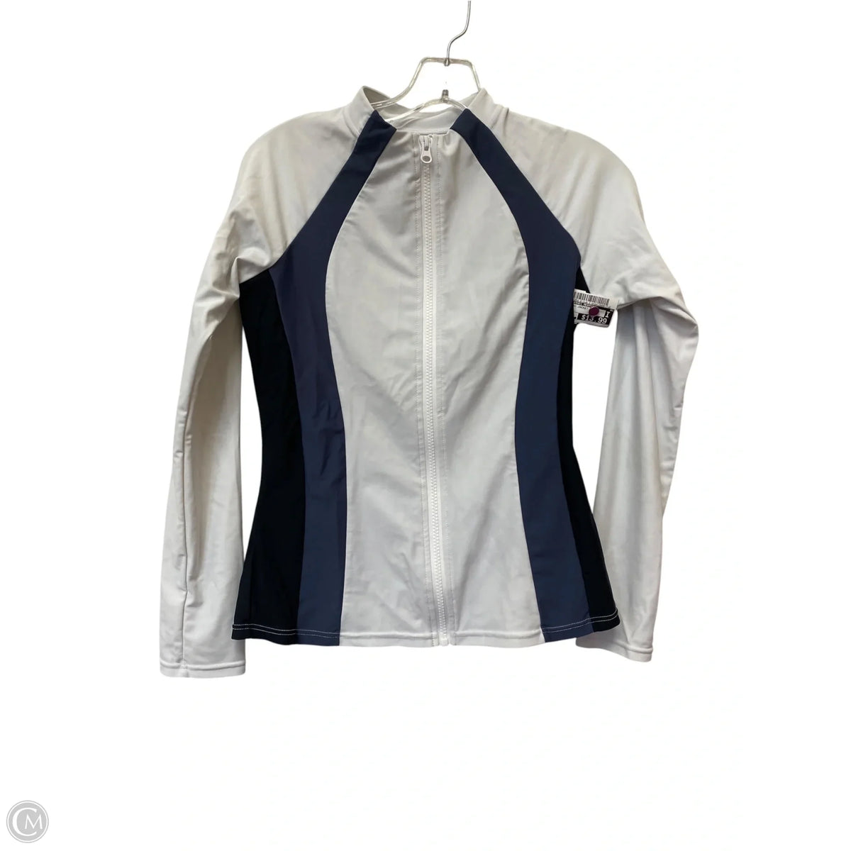 Athletic Jacket By Clothes Mentor In White, Size: S