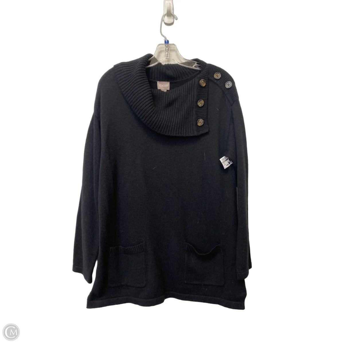 Sweater By Chicos In Black, Size: M
