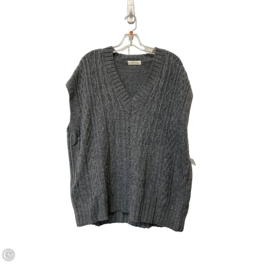 Vest Sweater By Anthropologie In Grey, Size: M