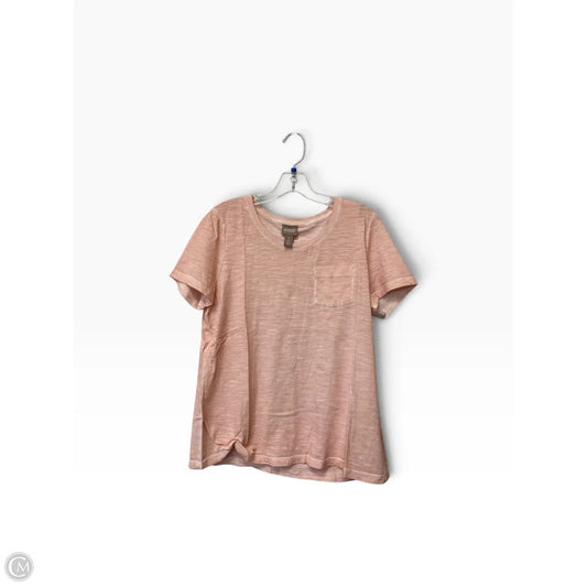 Top Short Sleeve By Chicos In Pink, Size: S