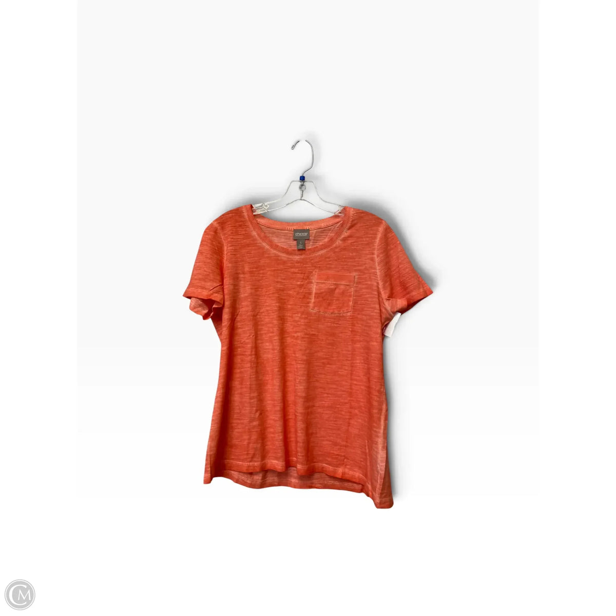 Top Short Sleeve By Chicos In Orange