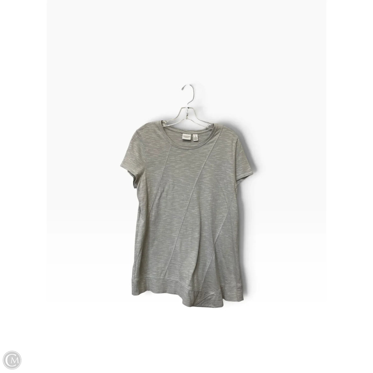 Top Short Sleeve By Chicos In Grey, Size: S
