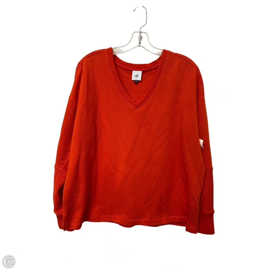 Top Long Sleeve By Cabi In Orange, Size: M