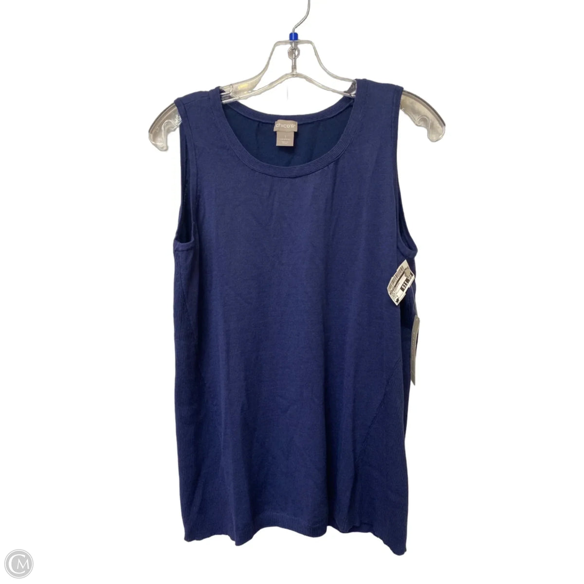 Top Sleeveless By Chicos In Blue, Size: S