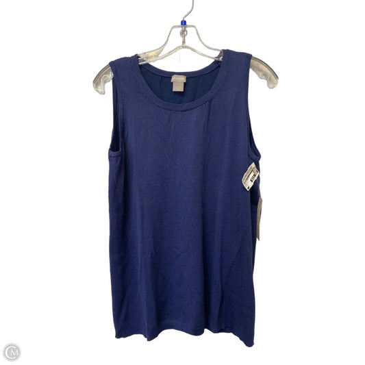 Top Sleeveless By Chicos In Blue, Size: S