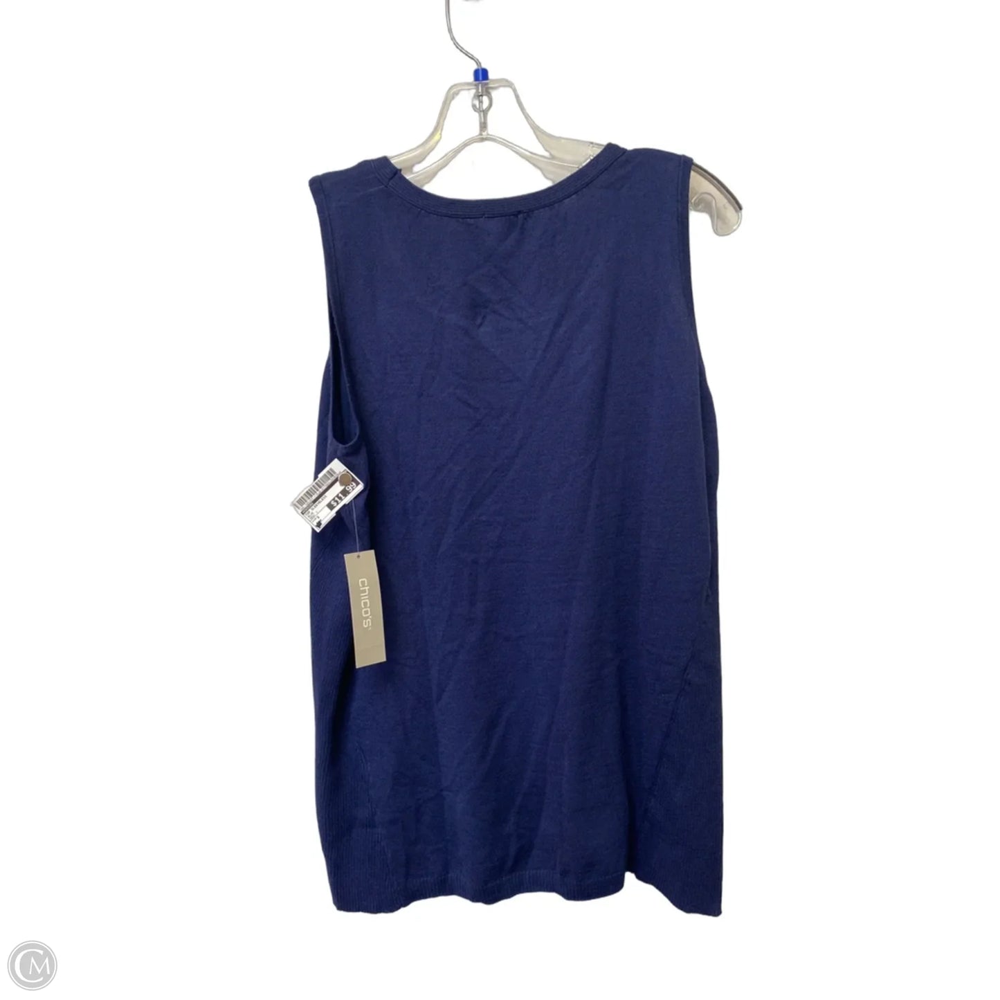 Top Sleeveless By Chicos In Blue, Size: S