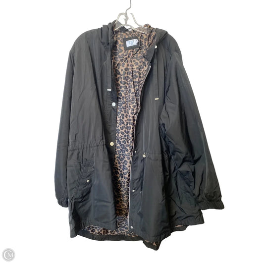 Jacket Windbreaker By Time And Tru In Black, Size: 3x