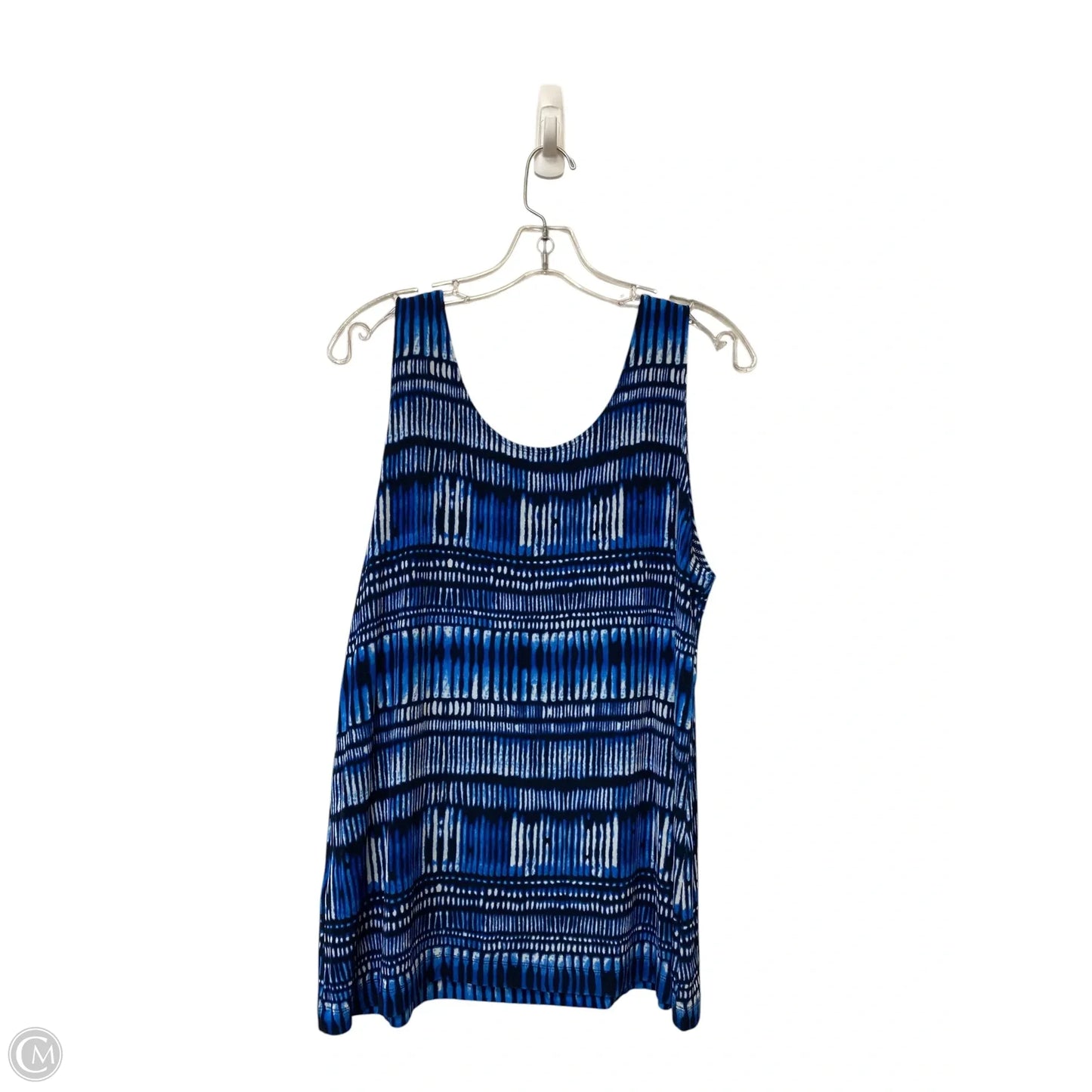 Top Sleeveless By Chicos In Blue, Size: M