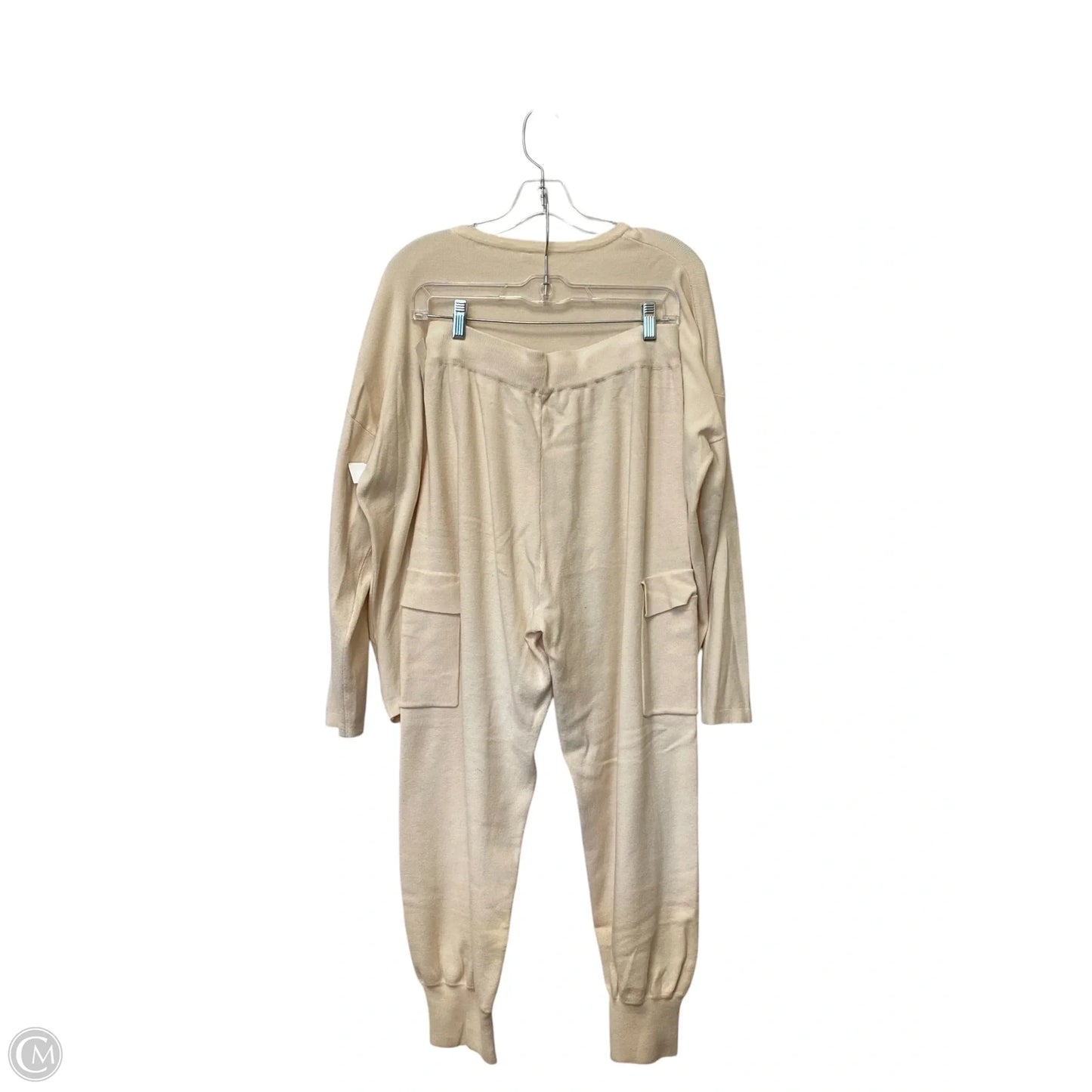 Pants Set 2pc By Clothes Mentor In Cream, Size: L