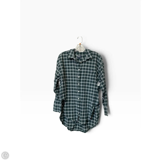 Top Long Sleeve By Maeve In Plaid Pattern, Size: S