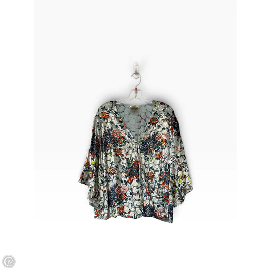 Top 3/4 Sleeve By Maeve In Floral Print, Size: L