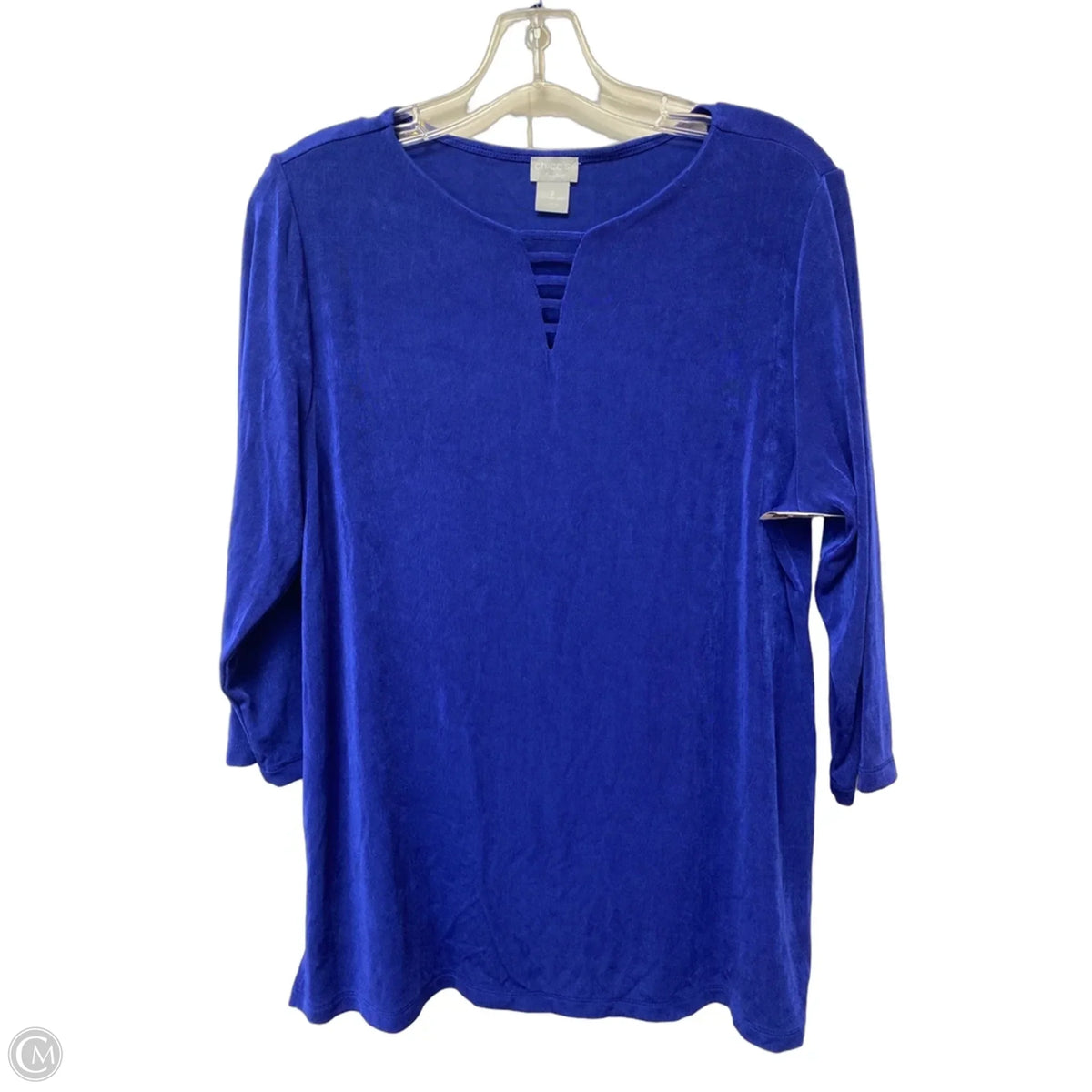 Top Long Sleeve By Chicos In Blue, Size: M