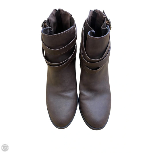 Boots Ankle Heels By Dream Pairs In Brown, Size: 10
