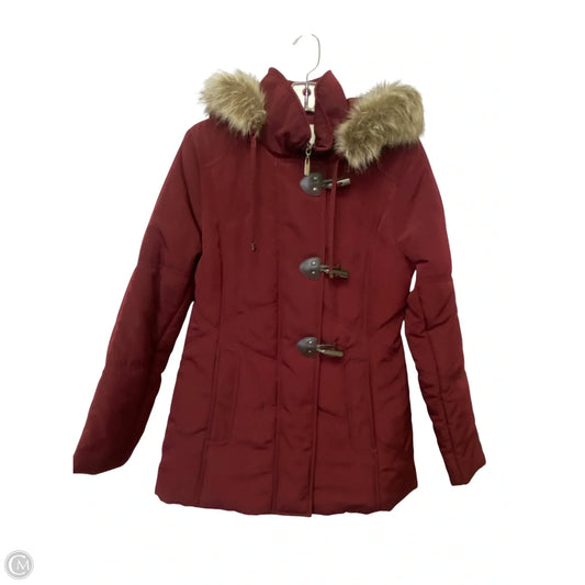 Coat Puffer & Quilted By Croft And Barrow In Maroon, Size: S
