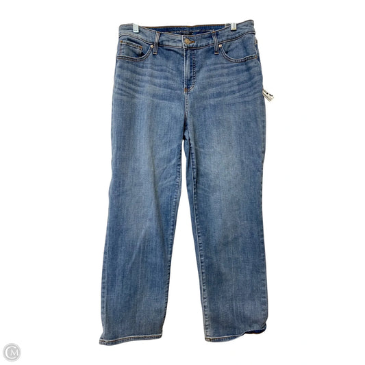 Jeans Straight By Chicos In Blue Denim, Size: 10
