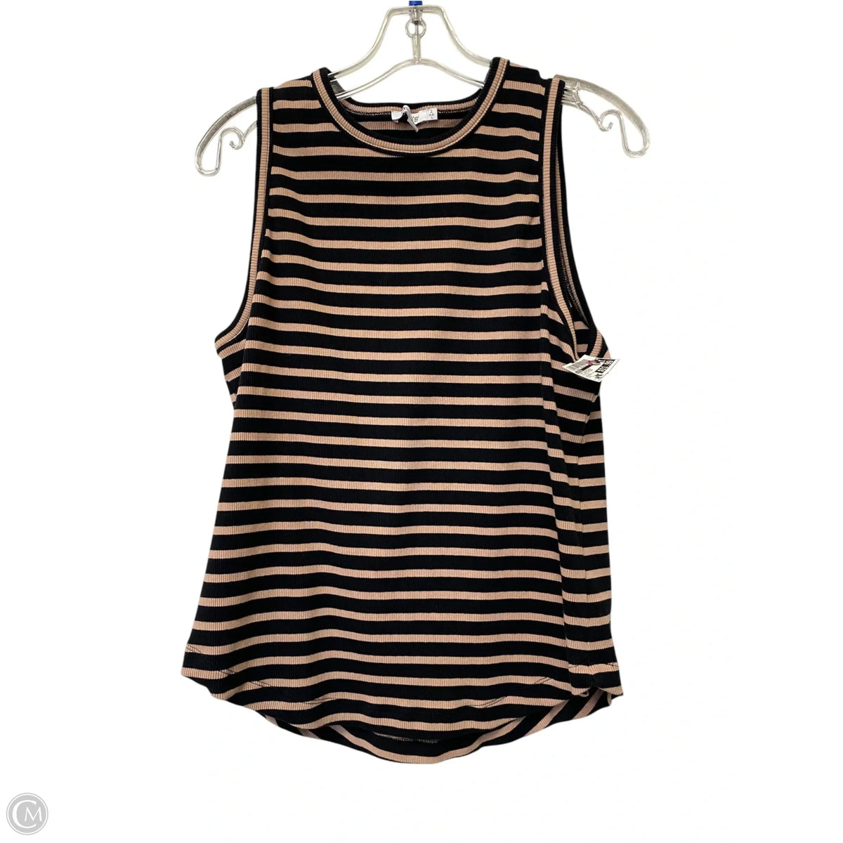 Top Sleeveless By Chicos In Striped Pattern, Size: L