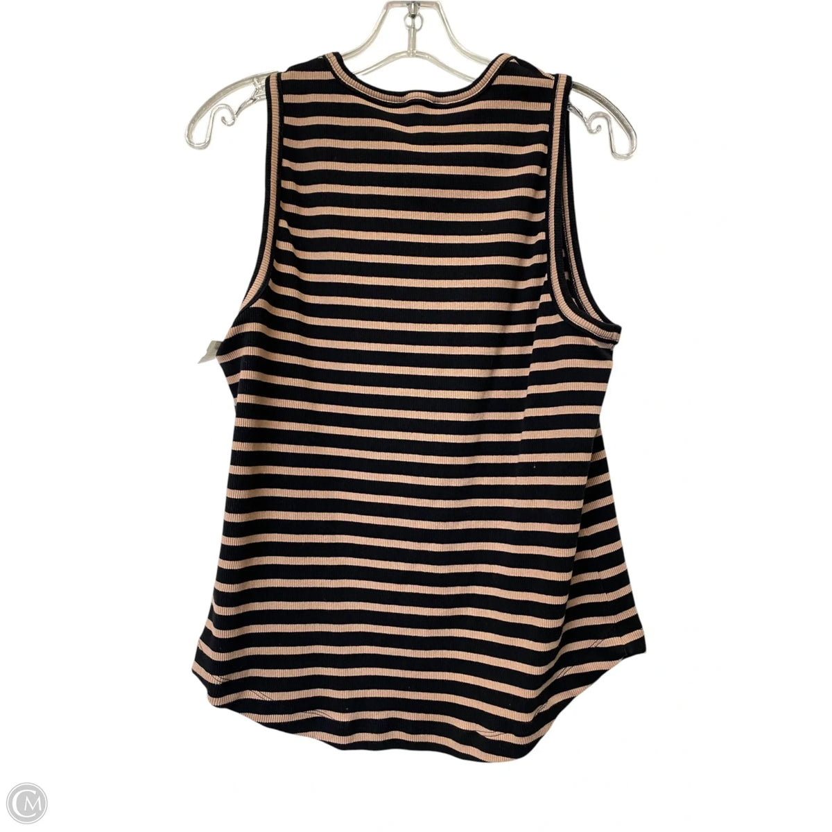 Top Sleeveless By Chicos In Striped Pattern, Size: L