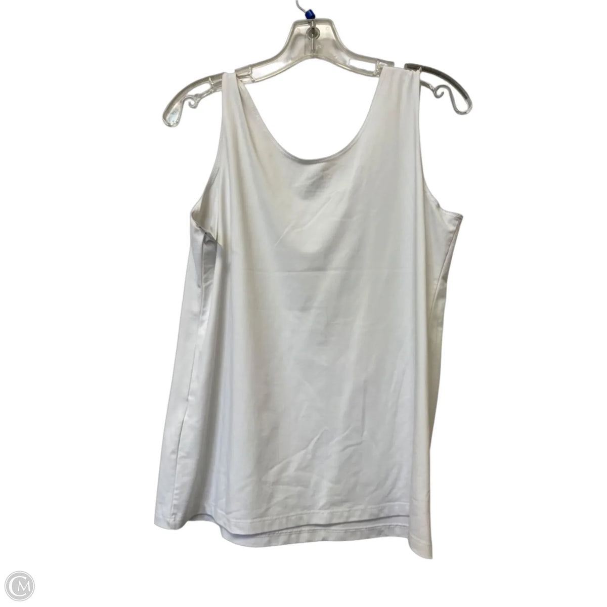 Top Sleeveless By Chicos In White, Size: L