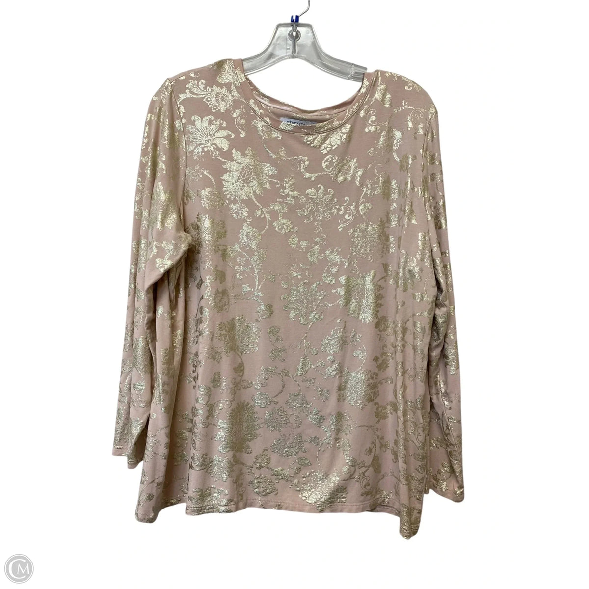 Top Long Sleeve By Chicos In Pink, Size: Xl