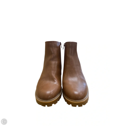 Boots Ankle Flats By Wonderly In Brown, Size: 8.5