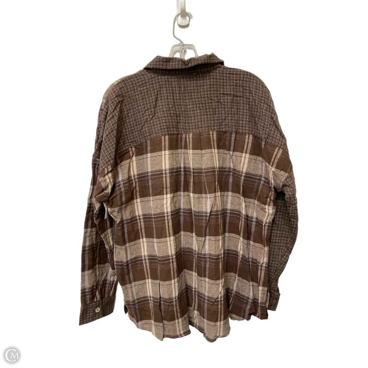 Top Long Sleeve By Joa In Brown, Size: L