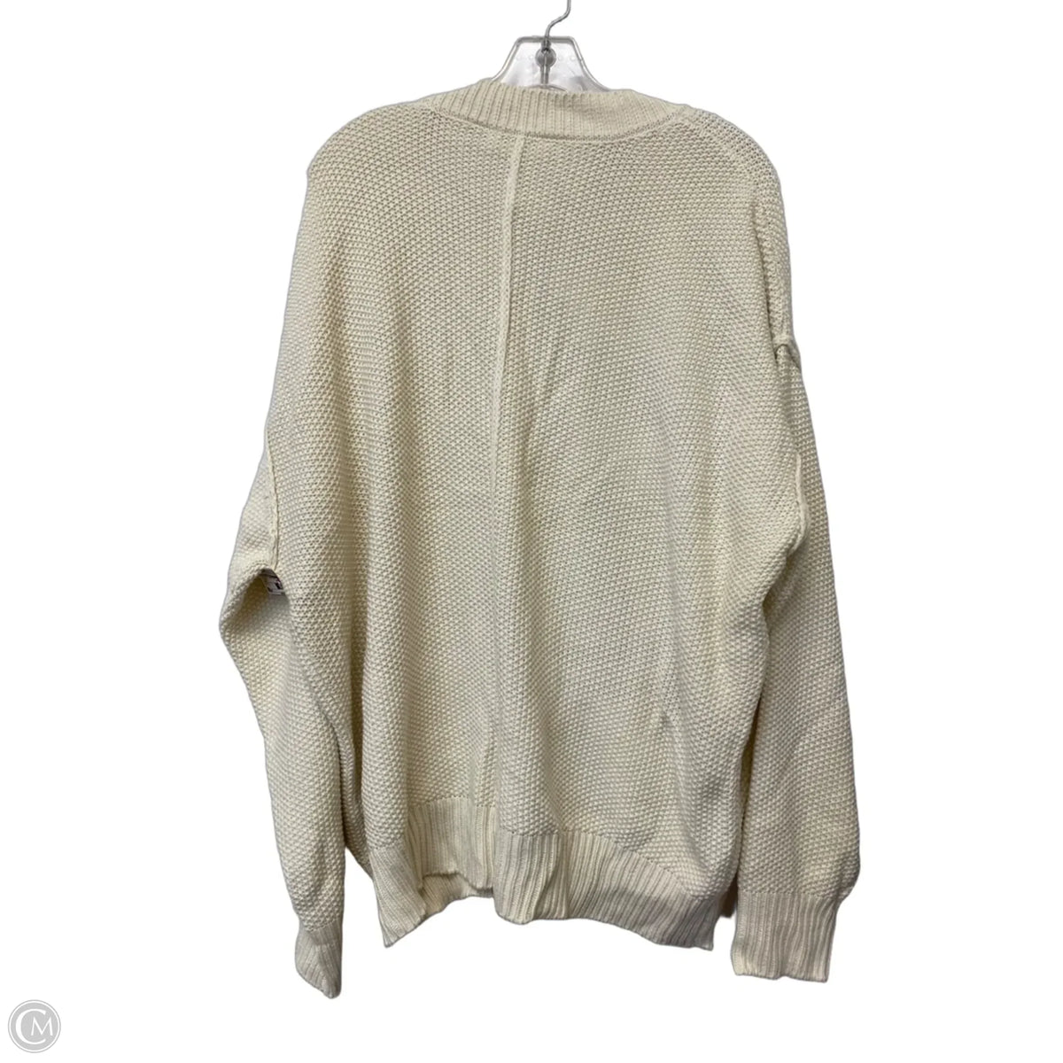 Sweater Cardigan By Double Zero In Cream, Size: L
