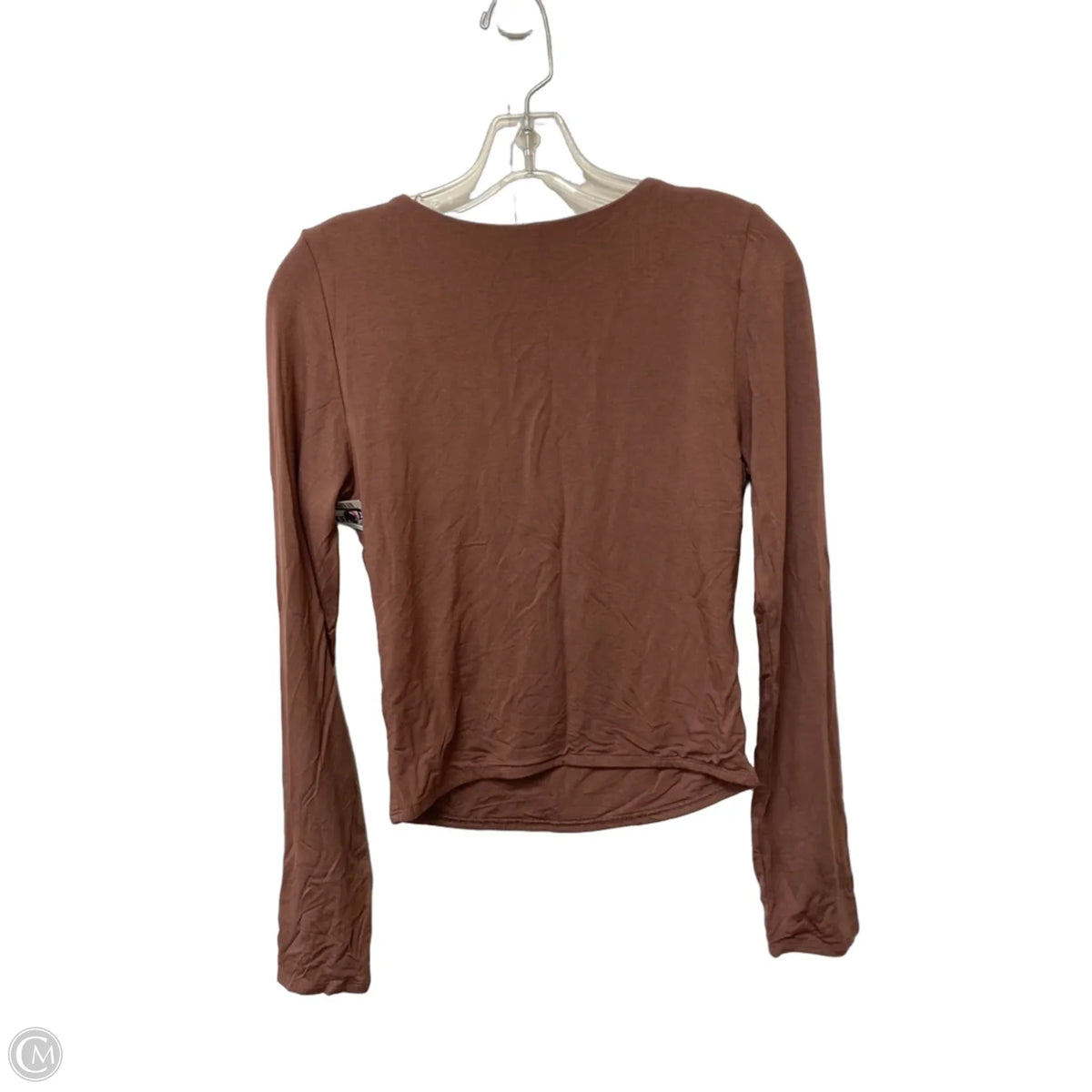 Top Long Sleeve By Be Cool In Brown, Size: L
