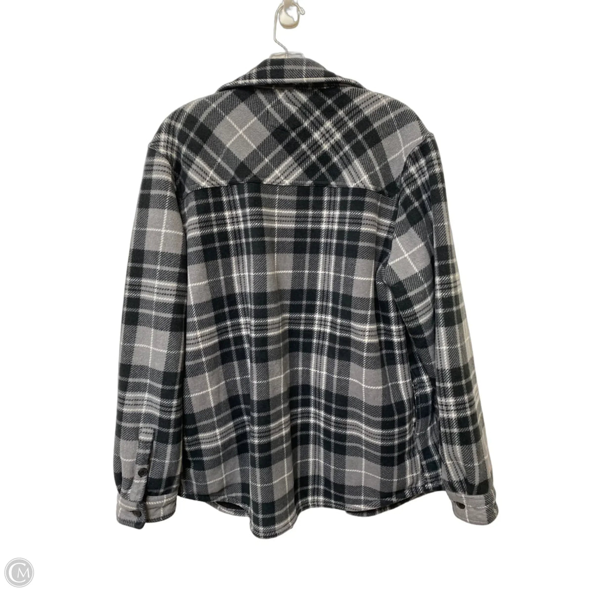 Jacket Shirt By Clothes Mentor In Plaid Pattern, Size: L