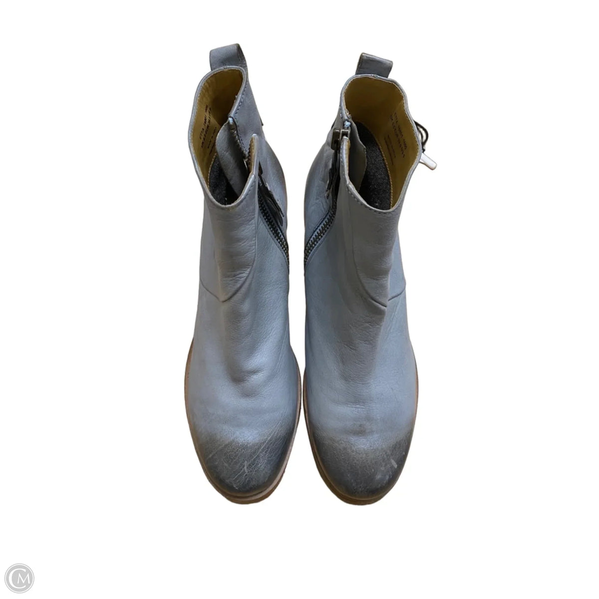 Boots Ankle Heels By Cmb In Grey, Size: 9